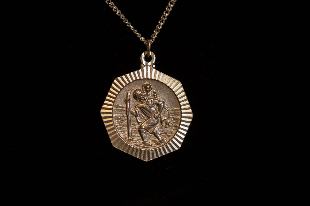 Hexagon Saint Christopher Necklace