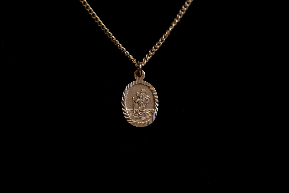 Mini Saint Christopher Sterling Siver Necklace